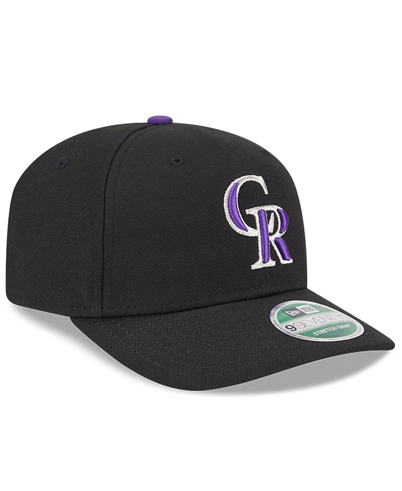 New Era Men's Black Colorado Rockies Player Replica 9SEVENTY Adjustable Hat