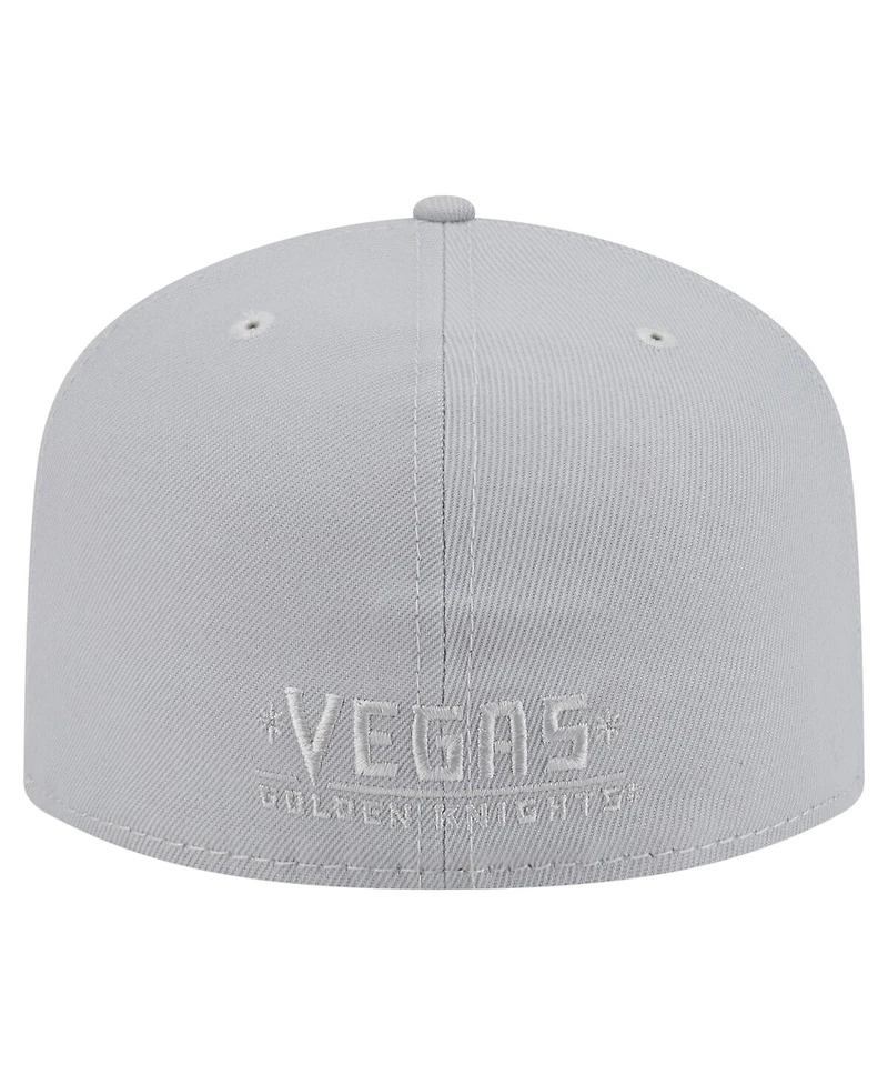 New Era Men's Gray Vegas Golden Knights Color Pack A-Frame 59FIFTY Fitted Hat