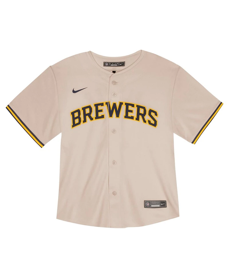 Nike Toddler Christian Yelich Cream Milwaukee Brewers Home Game Jersey