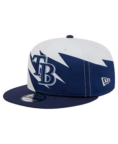 New Era Men's Navy/White Tampa Bay Rays Jagged 9FIFTY Snapback Hat