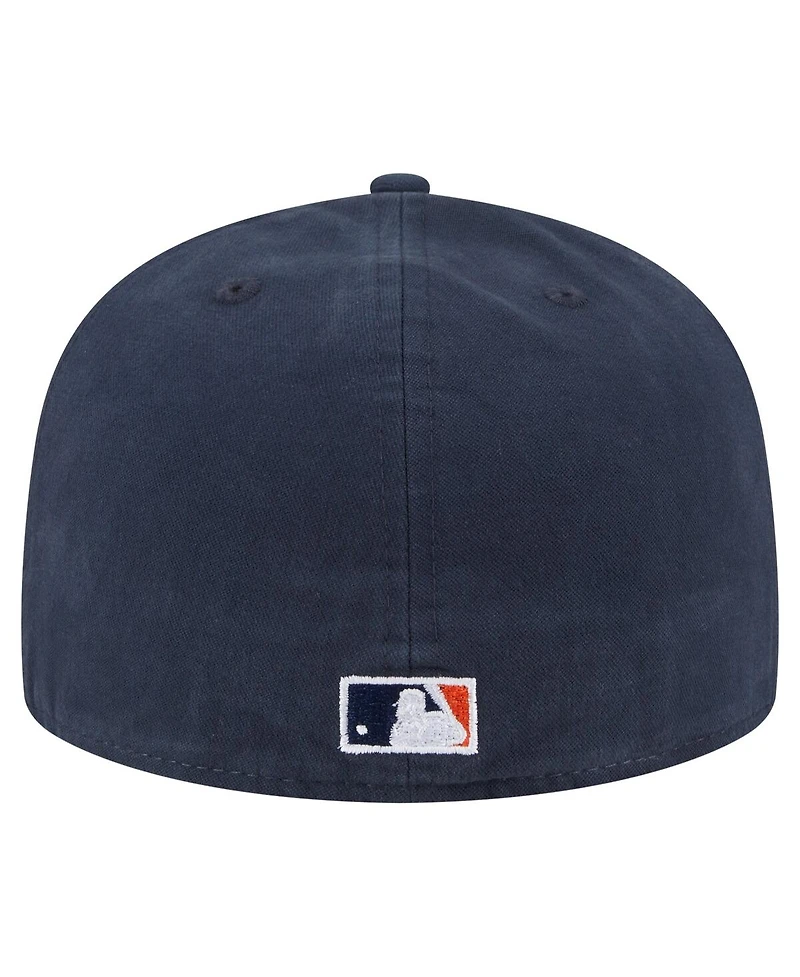 New Era Men's Black Detroit Tigers Championship Side Flag A-Frame 59FIFTY Fitted Hat