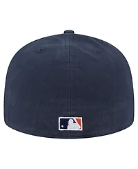 New Era Men's Black Detroit Tigers Championship Side Flag A-Frame 59FIFTY Fitted Hat