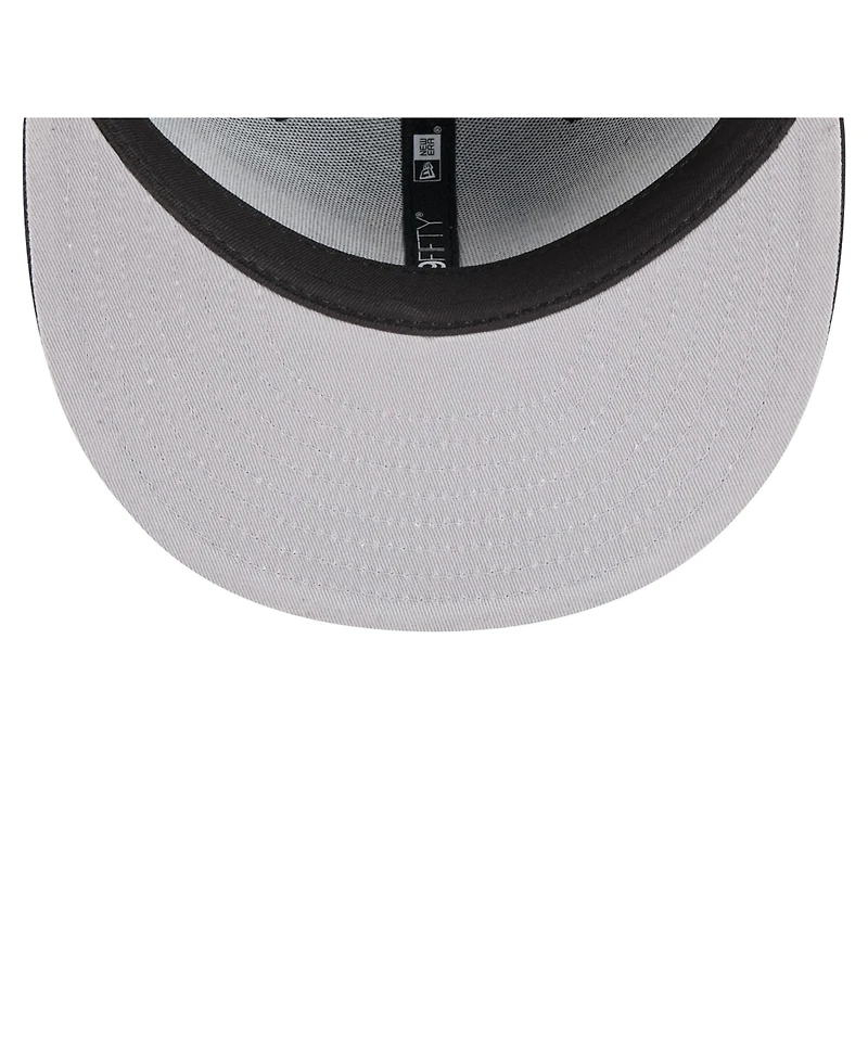 New Era Men's Black Pittsburgh Pirates Overlap 59FIFTY Fitted Hat