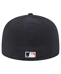 New Era Men's Black Baltimore Orioles Championship Side Flag A-Frame 59FIFTY Fitted Hat