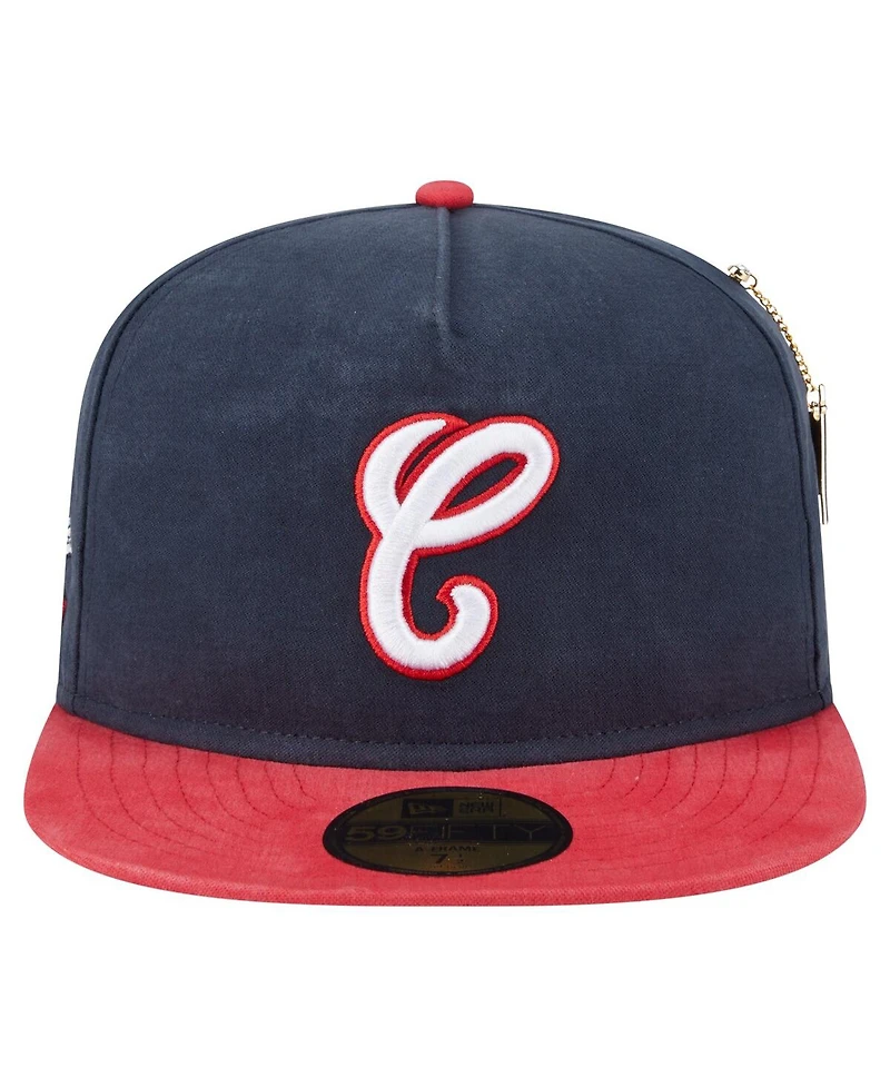 New Era Men's Navy Chicago White Sox Championship Side Flag A-Frame 59FIFTY Fitted Hat