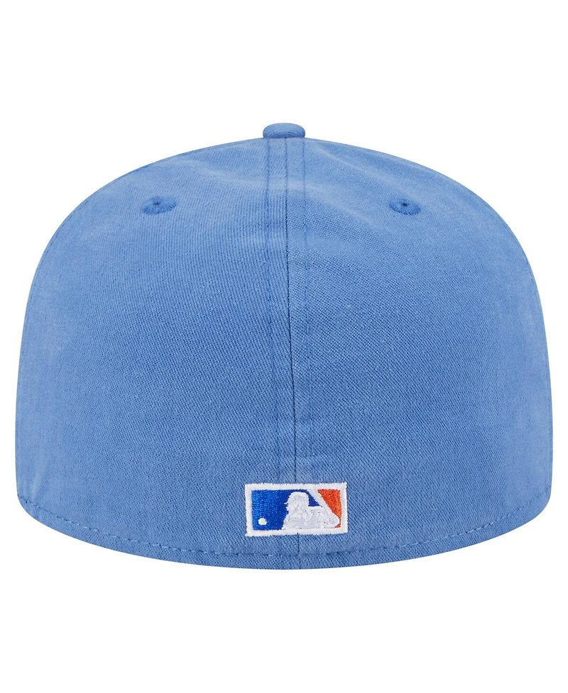 New Era Men's Blue New York Mets Championship Side Flag A-Frame 59FIFTY Fitted Hat