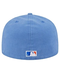 New Era Men's Blue New York Mets Championship Side Flag A-Frame 59FIFTY Fitted Hat