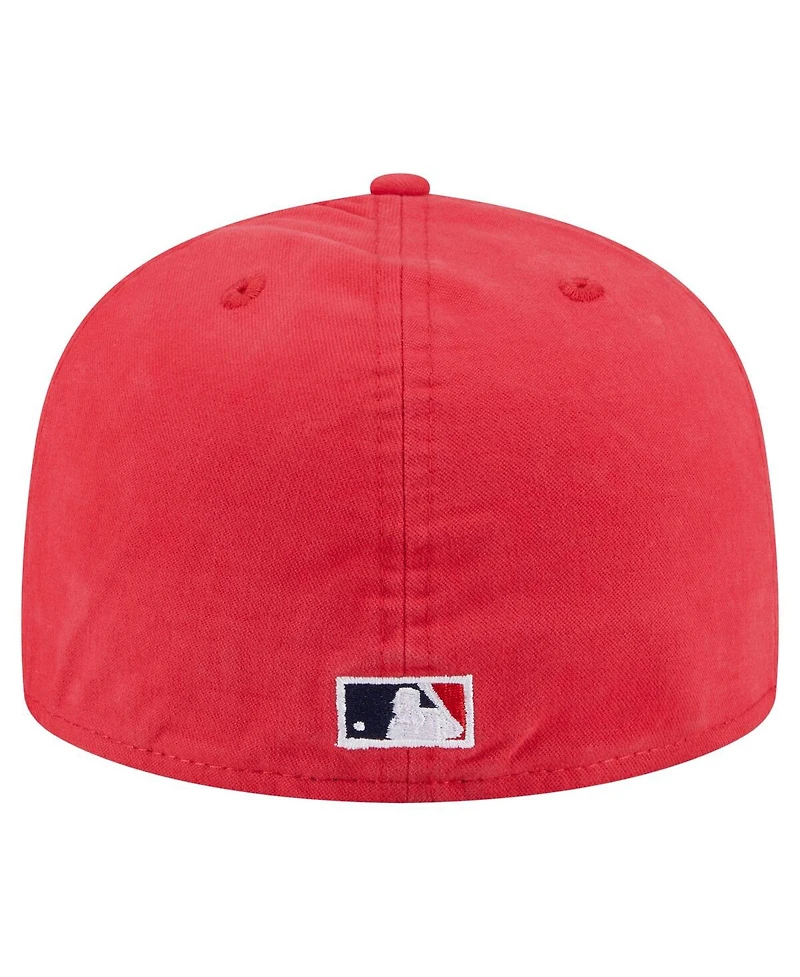 New Era Men's Red St. Louis Cardinals Championship Side Flag A-Frame 59FIFTY Fitted Hat
