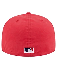 New Era Men's Red St. Louis Cardinals Championship Side Flag A-Frame 59FIFTY Fitted Hat
