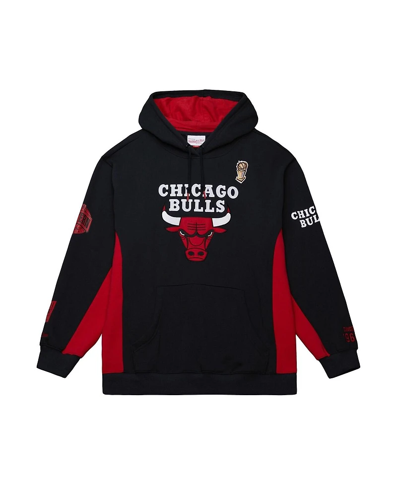 Mitchell & Ness Men's Black Chicago Bulls Hardwood Classics Team Origins Fleece Pullover Hoodie