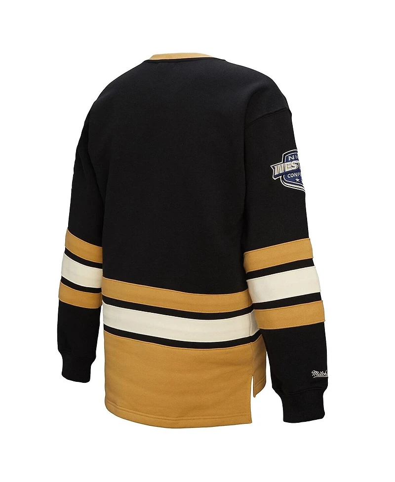 Mitchell & Ness Women's Black Vegas Golden Knights Heritage Lace-Up Pullover Sweatshirt