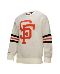Mitchell & Ness Men's Cream San Francisco Giants Retro Pullover Sweater