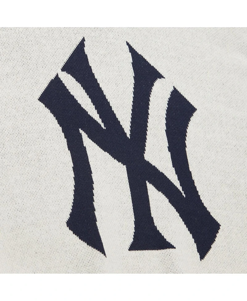 Mitchell & Ness Men's Cream New York Yankees Retro Pullover Sweater