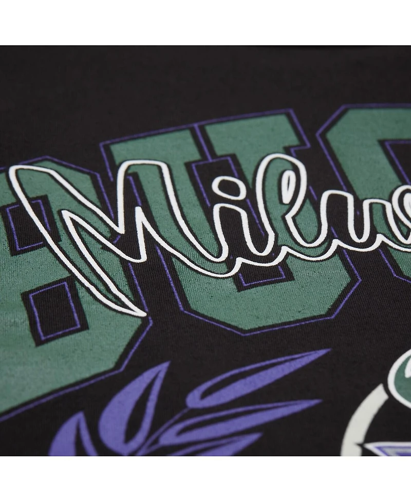 Mitchell & Ness Men's Black Milwaukee Bucks Nba x Michelob Ultra Rewind Ii T-Shirt