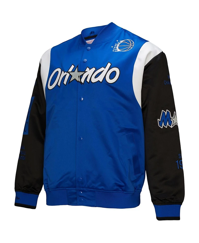 Mitchell & Ness Men's and Women's Blue Orlando Magic Vintage Team Origins Satin Full-Snap Jacket