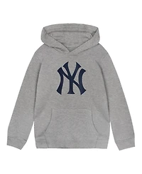 Outerstuff Toddler Heather Gray New York Yankees Primary Logo Fleece Pullover Hoodie
