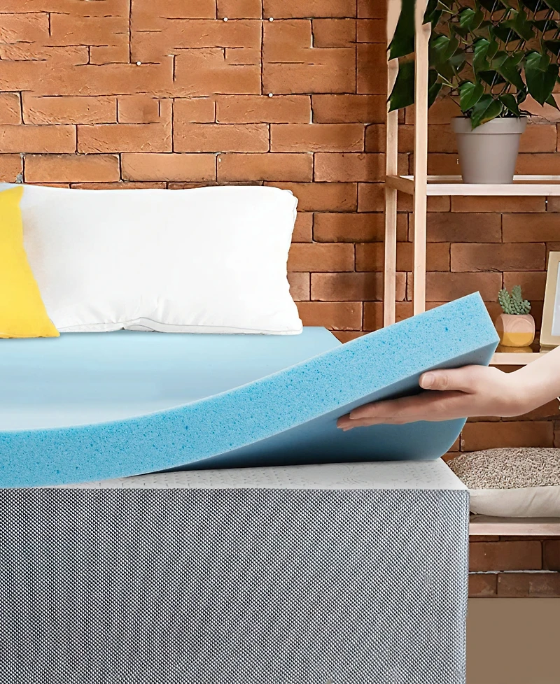 Payton 1" Gel Memory Foam Mattress Topper, Queen