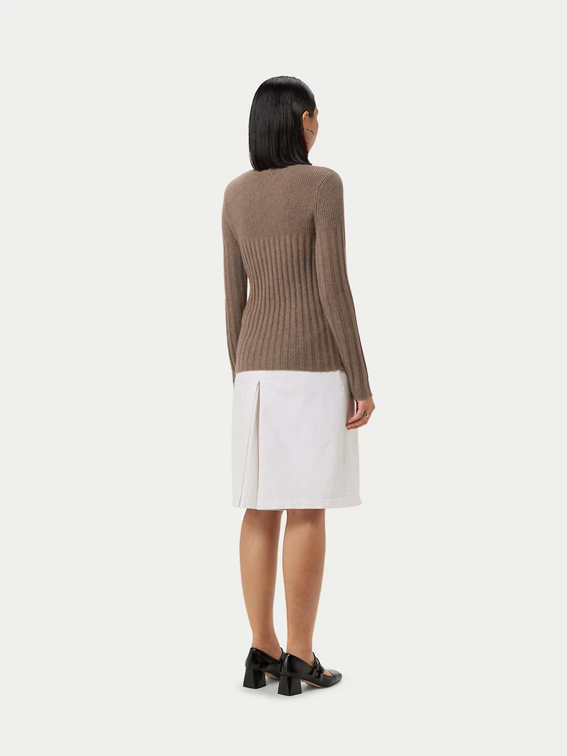 Gobi Cashmere Juniors' Rib-Knit Crew Neck Sweater