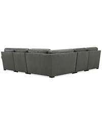 Radley Roll Arm 117" -Pc. Leather Wedge Corner L Sectional
