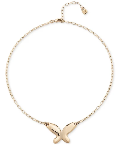 UNOde50 18k Gold Plated Metal Alloy Chain with Central Butterfly