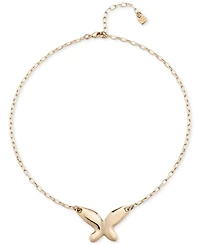 UNOde50 18k Gold Plated Metal Alloy Chain with Central Butterfly