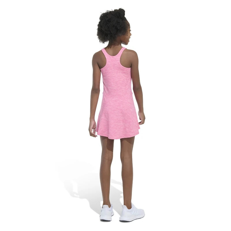 adidas Big Girls Melange Flounce Racerback Sleeveless Dress