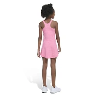 adidas Big Girls Melange Flounce Racerback Sleeveless Dress