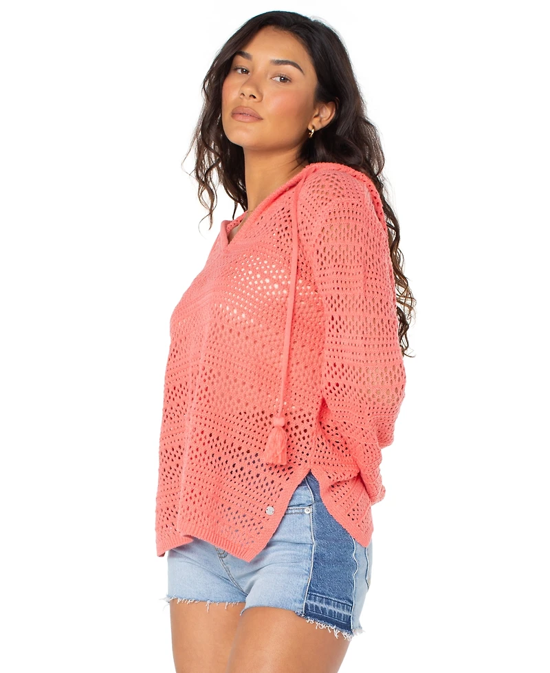 Roxy Juniors' Hippie Love Cotton-Blend Relaxed Sweater
