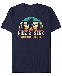 Design By Humans Men's Bigfoot Hide And Seek World Champion Short Sleeve T-Shirt