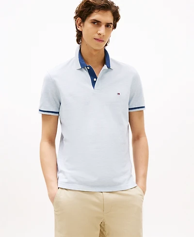 Tommy Hilfiger Men's Regular-Fit Contrast-Collar Polo Shirt