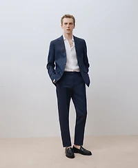 Mango Men's Slim-Fit Tailored Linen Blazer