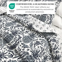 Linery & Co. Cotton Stitched Reversible Coastal Quilt and Sham Set