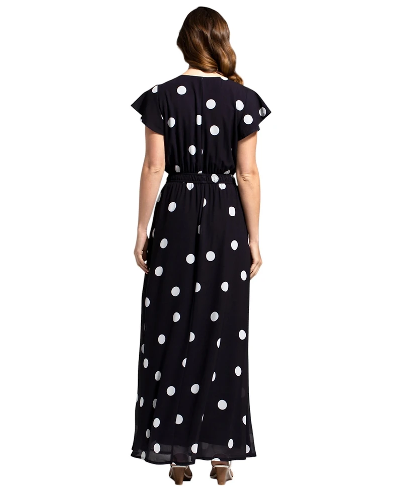 HotSquash London Women's Chiffon Wrap Top Maxi Dress