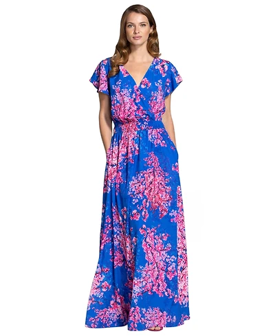 HotSquash London Women's Chiffon Wrap Top Maxi Dress