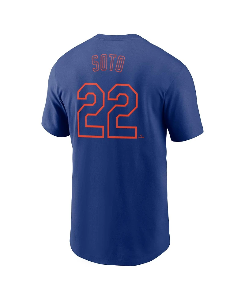 Nike Men's Juan Soto Royal New York Mets Fuse Name Number T-Shirt