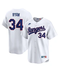 Nike Men's Nolan Ryan White Texas Rangers Throwback Cooperstown Collection Limited Jersey