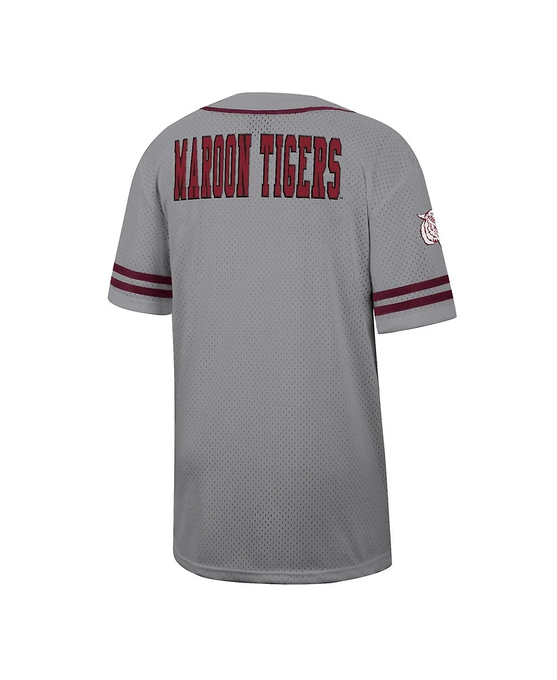 Colosseum Men's Gray Morehouse Maroon Tigers Free Spirited Baseball Jersey