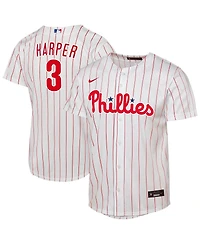 Nike Big Boys and Girls Bryce Harper White Philadelphia Phillies Home Replica Player Jersey