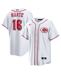 Nike Men's Noelvi Marte White Cincinnati Reds Home Replica Jersey