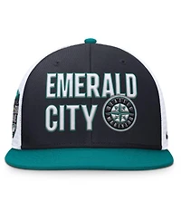 Nike Men's Navy/Aqua Seattle Mariners Pro Trucker Snapback Hat