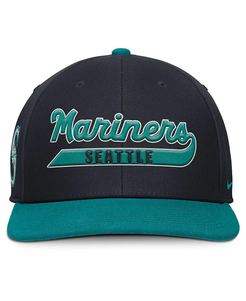 Nike Men's Navy/Aqua Seattle Mariners Pro Performance Snapback Hat