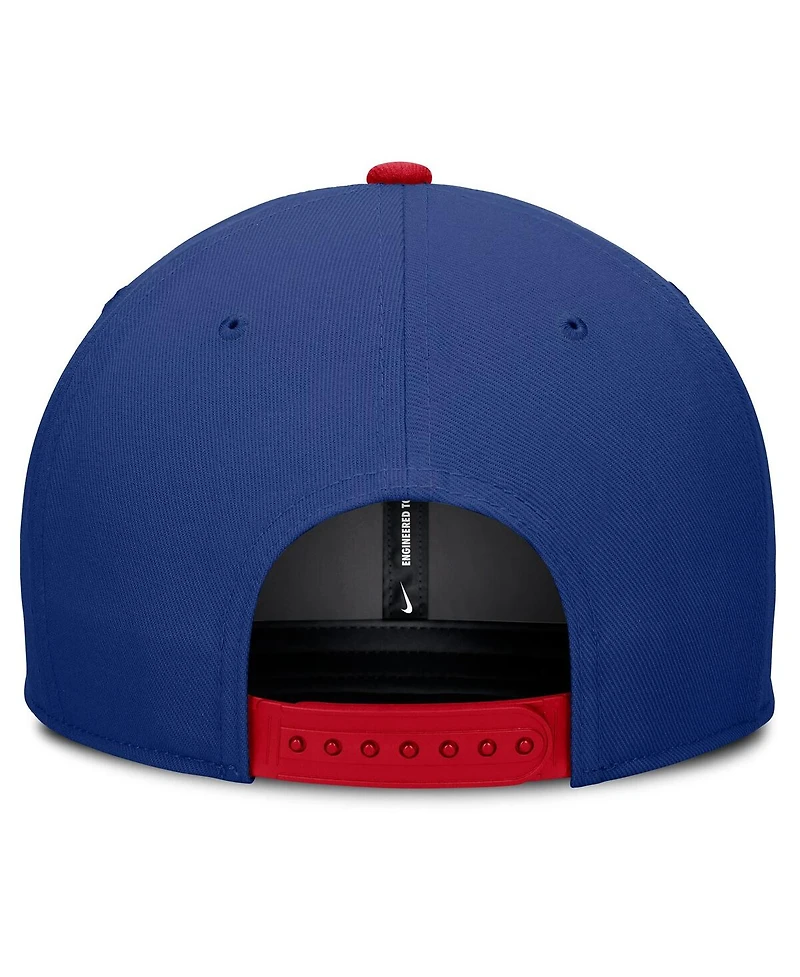 Nike Men's Royal/Red Texas Rangers Pro Performance Snapback Hat