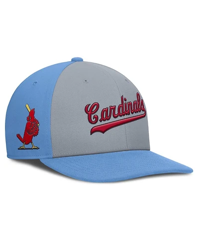 Nike Men's Gray/Light Blue St. Louis Cardinals Pro Performance Snapback Hat