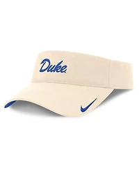 Nike Men's Natural Duke Blue Devils Primetime Ace Adjustable Visor Hat