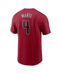 Nike Men's Ketel Marte Red Arizona Diamondbacks Fuse Name Number T-Shirt