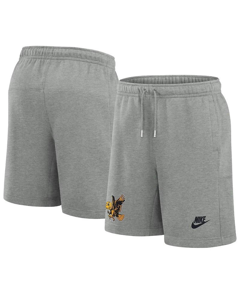 Nike Men's Heather Gray Iowa Hawkeyes Legacy Fleece Essential Shorts