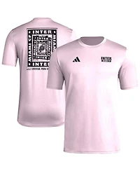 Adidas Men's Light Pink Inter Miami Cf Local Wrap T-Shirt