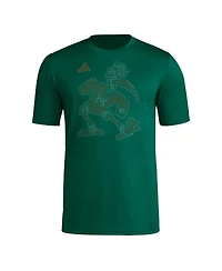 Adidas Men's Green Miami Hurricanes Locker Local Impression T-Shirt