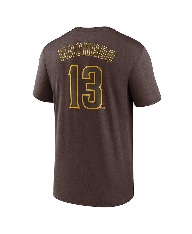 Nike Men's Manny Machado Brown San Diego Padres Legend Name and Number Home T-Shirt