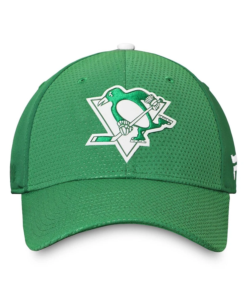 Fanatics Men's Kelly Green Pittsburgh Penguins Authentic Pro St. Patrick's Day Flex Hat